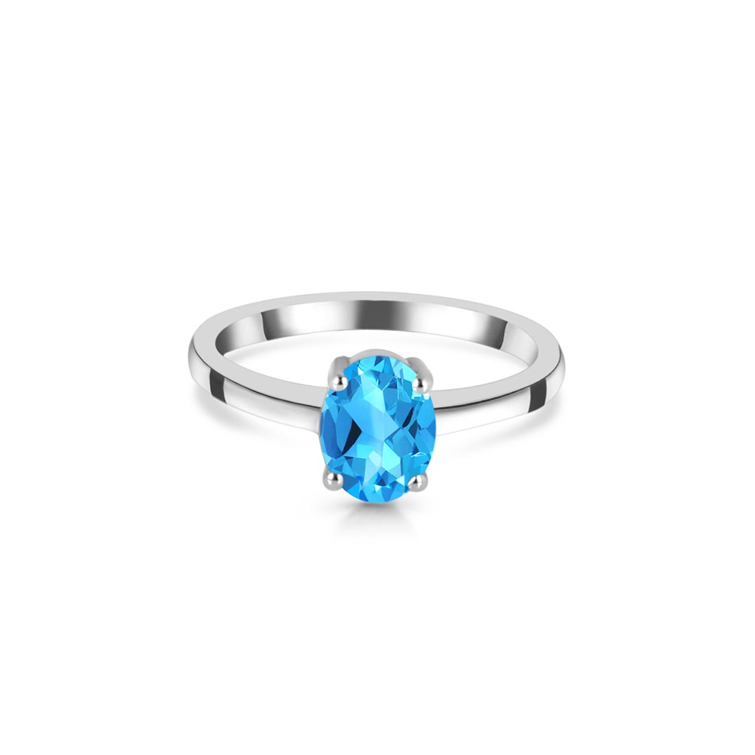 Swiss Blue Topaz Ring-(SBTZ-SR-249.)